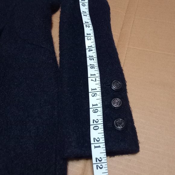 Guess Los Angeles Dark Blue Wool Asymmetrical Women's Blend Coat/Jacket S/Petite - Picture 14 of 17